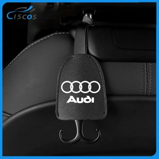 Ciscos หนัง ตะขอเกี่ยวเบาะหลังรถยนต์ ตะขอแขวนของในรถ สำหรับ Audi R8 A1 A5 TT Q5