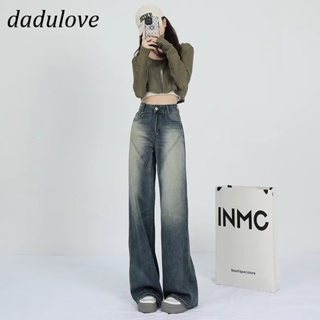 DaDulove💕 New American Ins High Street Retro Washed Jeans Niche High Waist Loose Wide Leg Pants Trousers