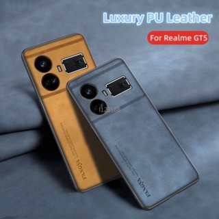 เคสโทรศัพท์มือถือหนังแกะ ผิวด้าน กันกระแทก สําหรับ Realme GT 5 GT5 Realme GT5 5G 2023