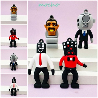 Mocho พวงกุญแจ PVC ลายการ์ตูนอนิเมะ Skibidi Toilet Tv Man Camara Man Skibidi Bop KeyChians น่ารัก สําหรับของขวัญ