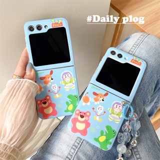 เคสโทรศัพท์มือถือ แบบนิ่ม ลายการ์ตูนอนิเมชั่น Toy Story มีสายคล้อง สําหรับ Samsung Z Flip5 zflip 4 zflip 3 4