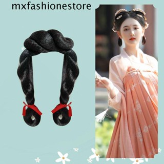 Mxfashione Hanfu วิกผมคอสเพลย์ สไตล์จีนโบราณ สีดํา สําหรับผู้หญิง