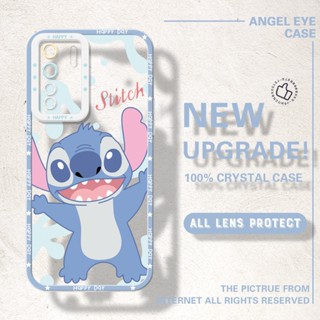 เคสโทรศัพท์มือถือแบบนิ่ม TPU ใส กันรอยกล้อง ลายการ์ตูน Stitch น่ารัก สําหรับ Huawei Honor 20 Nova 5T Nova 6 SE Nova 7i P40 Lite