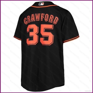 เสื้อคาร์ดิแกนเบสบอล NP2 MLB San Francisco Giants Brandon Crawford Button-Down Jersey พลัสไซซ์ PN2