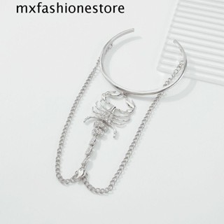 Mxfashione ผู้หญิง สร้อยข้อมือแขน พังก์ หรูหรา แมงป่อง สําหรับเด็กผู้หญิง พู่โซ่ จี้ แขน เปิด สร้อยข้อมือ