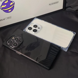 เคสโทรศัพท์ใสทรงสี่เหลี่ยมสําหรับ IPhone 17 16 15 14 13 12 11 Pro X XS Max 17air Plus ฝาหลังปลอกอ่อน