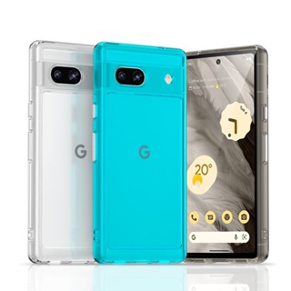 สําหรับ Google Pixel 7A นิ่ม ใส สีลูกกวาด กันกระแทก TPU เคสด้านหลัง