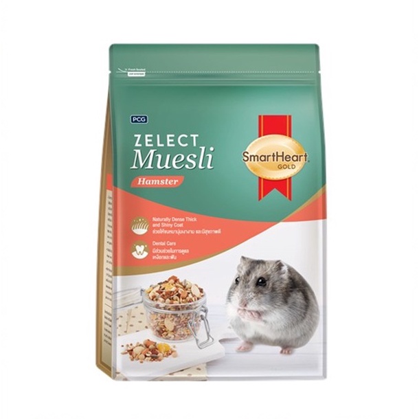SmartHeart Gold Zelect Muesli Hamster สูตรสำหรับหนูแฮมสเตอร์ อาหารหนูแฮมสเตอร์ ขนาด 500 กรัม