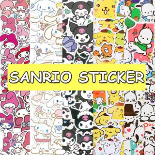 SANRIO สติกเกอร์ ลายการ์ตูน Hello Kitty Cinnamoroll Kuromi My Melody กันน้ํา คละแบบ สําหรับติดตกแต่งของเล่นเด็ก 50 ชิ้น ต่อชุด