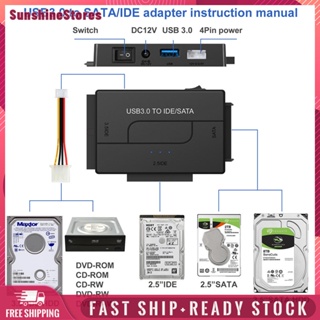 ❤Sunshinestores✪  ชุดอะแดปเตอร์แปลงฮาร์ดไดรฟ์ภายนอก USB 3.0 เป็น IDE และ SATA