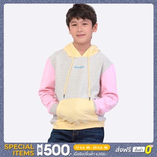 WRANGLER KIDS เสื้อคลุมฮู้ดดี้เด็กผู้ชาย คอลเลคชั่น Icy pastel ทรง REGULAR รุ่น WK S323BHODN06 คละสี