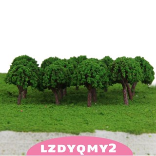 [Lzdyqmy2] โมเดลต้นไม้ สีเขียวอ่อน สเกล T 1:500 50 ชิ้น