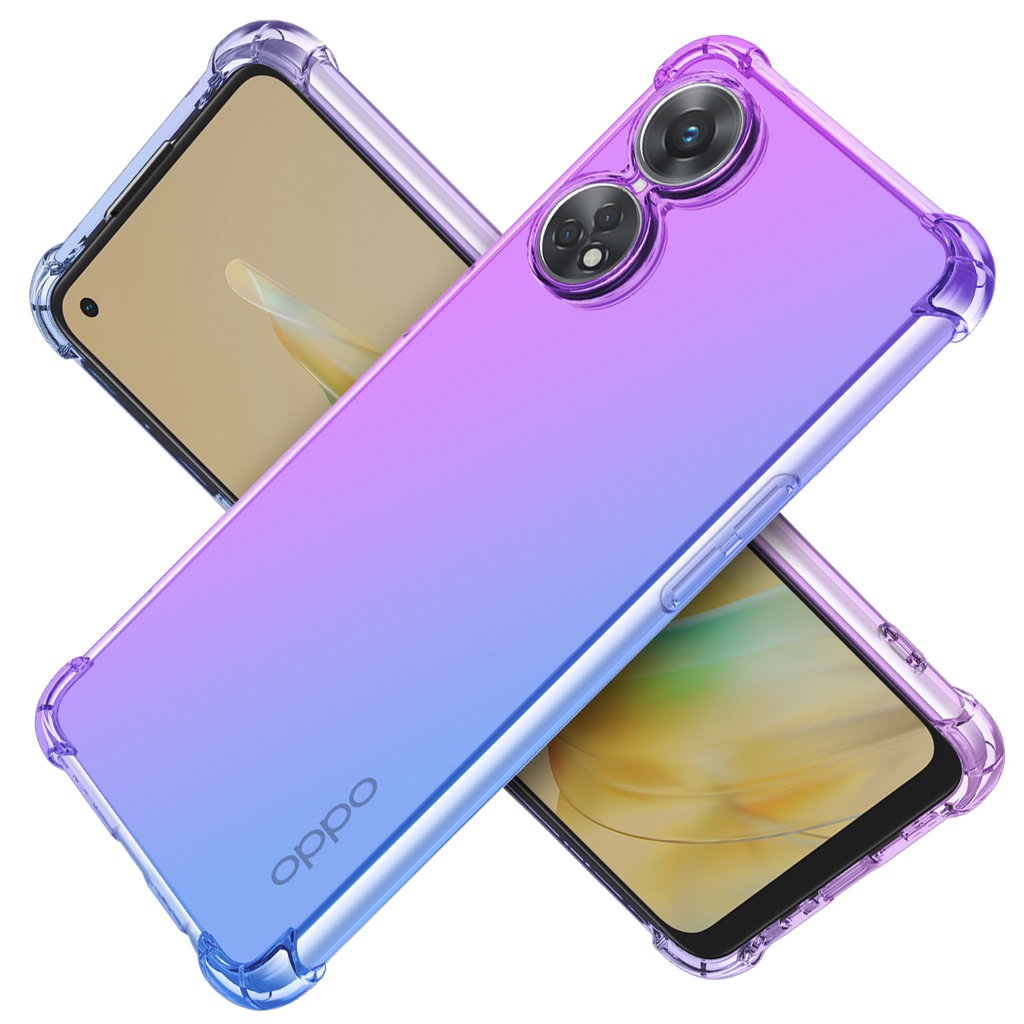 เคสโทรศัพท์มือถือ TPU ใส กันกระแทก กันรอยขีดข่วน ไล่โทนสี น่ารัก สําหรับ OPPO Reno 8 8T 4G 5G Reno 8 Pro Plus Lite 8Z