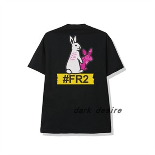 Fr2 เสื้อยืดแขนสั้น พิมพ์ลายตัวอักษร ASSC Co-Branded Big Rabbit สีขาว 0918