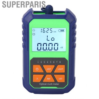 Superparis Optical Power Tester  2 Backlit Modes Rechargeable Accurate Frequency Identification Fiber Meter -50 To +26dbm for Engineering Construction