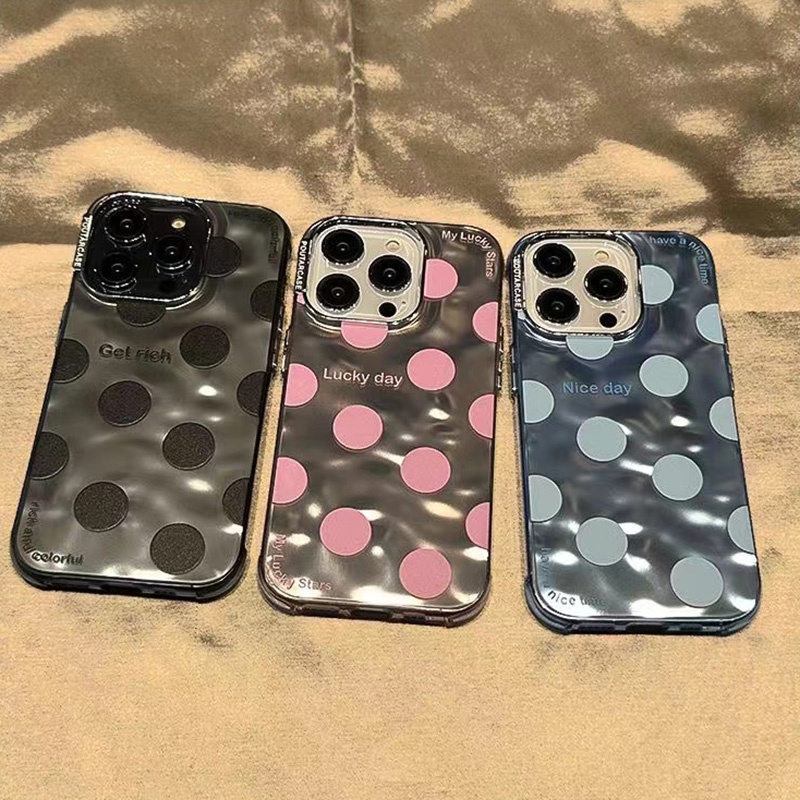 เคสโทรศัพท์มือถืออะคริลิค ลายจุด หรูหรา สําหรับ iPhone 15 Pro Max 14 13 12 11