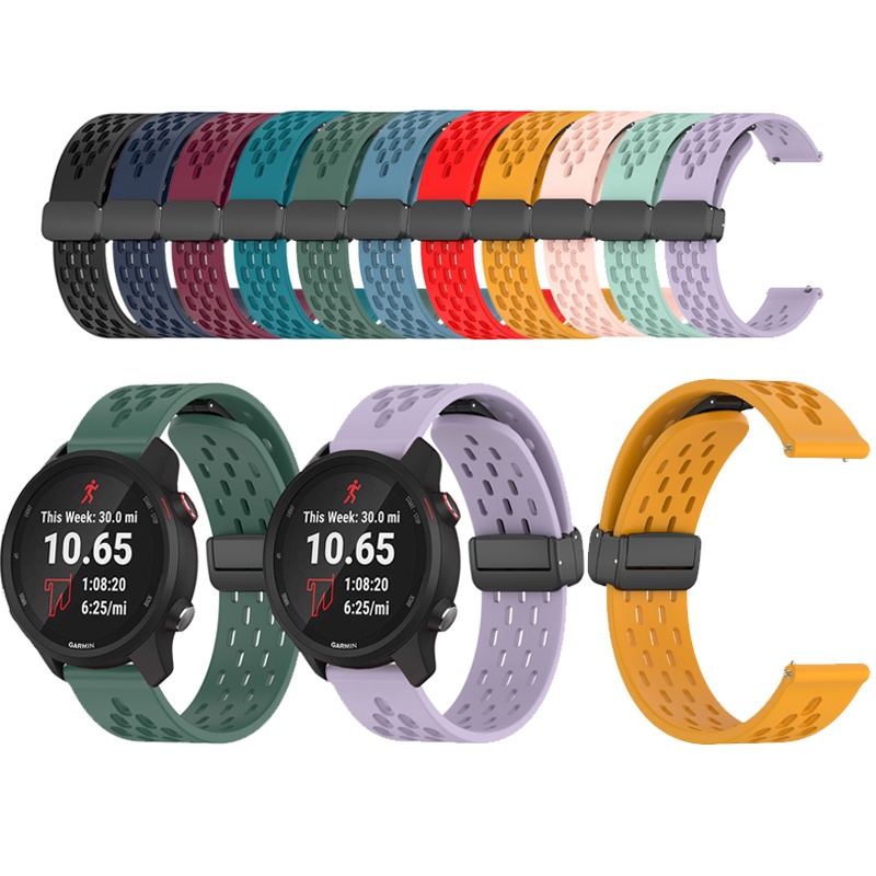 ซิลิโคน StrapMagnetic Buckle ไม่มีช่องว่างสร้อยข้อมือสําหรับ Garmin venu 3 2 Plus Vivoactive 6 5 4 3 Forerunner 570 970 645 245 55 158 165 255 265