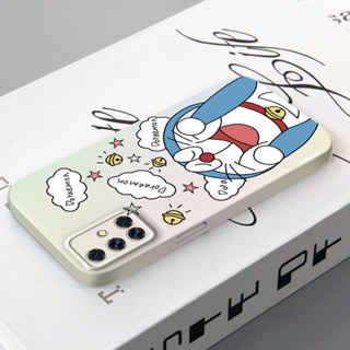 เคสโทรศัพท์มือถือแบบแข็ง ทรงสี่เหลี่ยม ลายโดราเอมอน สีชมพู ฟ้า สําหรับ Samsung Galaxy A51 M40S A52 A53 A13 A04S A12 A12s A11 A04 A02 A02S A03