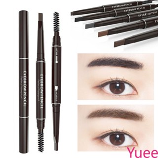 แต่งหน้าคิ้วอัตโนมัติ Pro กันน้ำดินสอแต่งหน้า 5 สไตล์สีดินสอเขียนคิ้วเครื่องสำอางค์ Brow Eye Liner เครื่องมือ yuee