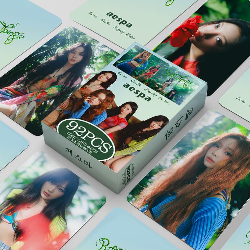 LOMO CARD 92P (Photocard 60P + Sticker 32P) AESPA-Better Things โฟโต้การ์ด เอสปา 2 ด้าน สติ๊กเกอร์ โค้งมน ไร้ขอบ