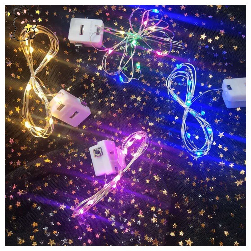 (รวมแบตเตอรี่) สายไฟ Led 10 20 30 ดวง 10 20 3 โหมด กันน้ํา ใช้แบตเตอรี่ สําหรับตกแต่งคริสต์มาส งานแต่งงาน ร้านอาหาร กลางแจ้ง 1 2 3 เมตร