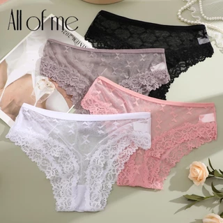 Allofme กางเกงชั้นใน ลูกไม้ เซ็กซี่ มุมมอง ชุดชั้นในลูกไม้ นุ่ม และสบาย สําหรับผู้หญิง