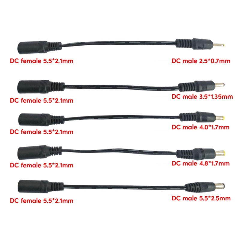 HOMIE 5V 9V 12V สายไฟ DC5 5x2 1 ถึง DC4 0x1 7 5 5x2 5 3 5x1 35 2 5x0 7 4 8x1 7 หญิงถึงชาย Converter 