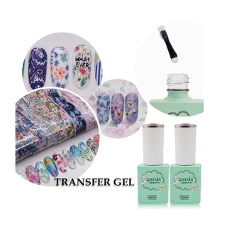 พร้อมส่ง⚡ QIMYAR ของแท้ 100% กาวติดฟอยล์ ขวดเขียว กาวลอกฟอยล์ ลอกง่าย​ ลายติดครบ ฟอยล์ติดเล็บ Nailspop