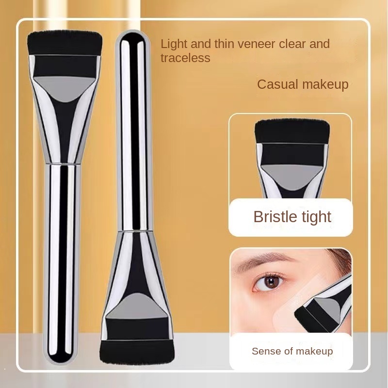 ใหม่ แปรงแต่งหน้า แปรงรองพื้น ขนสั้น บางเฉียบ แบบพกพา สะดวก ปกปิดเบา Cangzhou