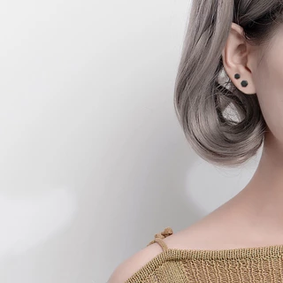 ต่างหูเงินแท้S925 รุ่น Glossy ต่างหูก้านเสียบรูป6เหลี่ยม 3.6mm,4.8mm ตุ้มหูเงินแท้ทั้งชิ้น Silver925