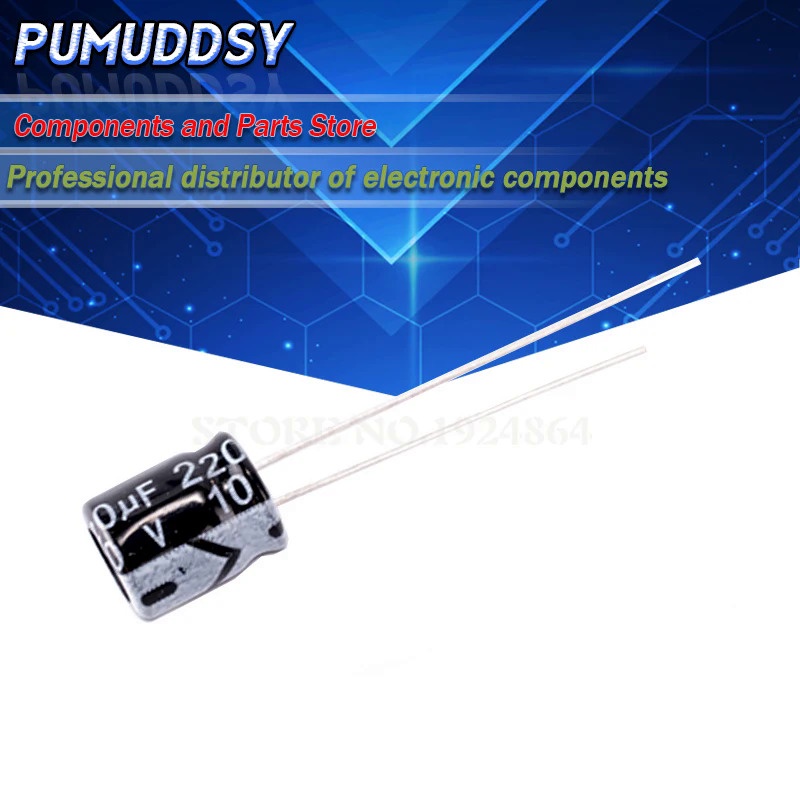 50PCS Higt คุณภาพ 10V220UF 6*7 มม.220UF 10V 6*7 ตัวเก็บประจุไฟฟ้า 6AIM