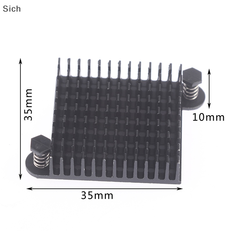 [Sich] แผ่นฮีทซิงค์ระบายความร้อน อลูมิเนียม 35*35*10 มม. 1 ชิ้น