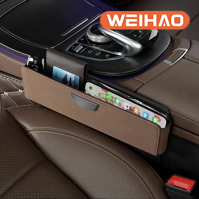 Car Seat Gap Organizer Pu Leather Debris Bag Gadgets Bag Seat Side Pocket Crevice Storage Box Debris
