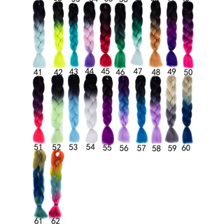 🔥 แฮร์พีชผมเปีย ไหมถักผมสีทูโทน 41 เฉดสี ไหมถักเปียยาว 60cm 100g++ (พร้อมส่งจากไทย)