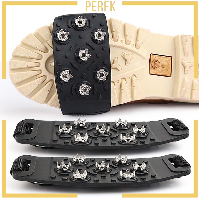 [Perfk] Spikes รองเท้า Ice Snow Grips ผู้ชายผู้หญิง Anti Wrestling น้ําหนักเบา Heavy Duty สําหรับ Sn