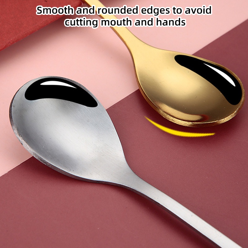 ช้อนทอง ช้อนกาแฟสแตนเลส ช้อนทานกาแฟ   RY