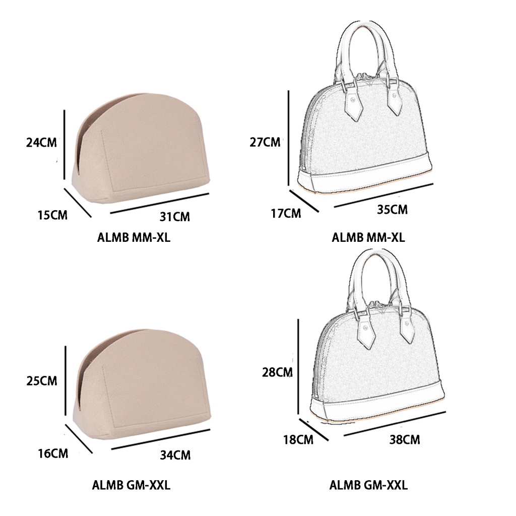 Bluana ALMA จัดระเบียบ และดันทรงกระเป๋า กระเป๋าผ้าสักหลาด สําหรับใส่จัดเก็บอุปกรณ์ BB D062 - รูปที่ 2