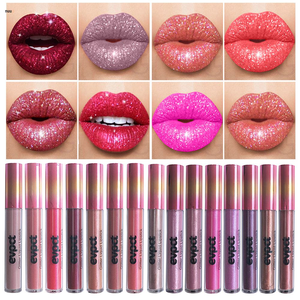 Evpct15 Color Shiny Metal Lip Gloss ลิปสติก นูโอ