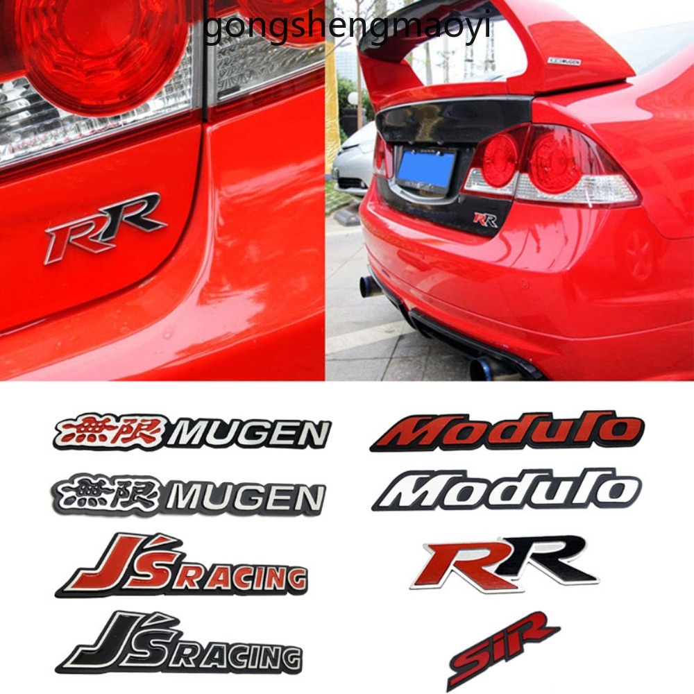สติกเกอร์โลหะ รูปตราสัญลักษณ์ 3d สําหรับติดตกแต่งรถยนต์ Honda MODULO JSRACING MUGEN Civic Fit Accord