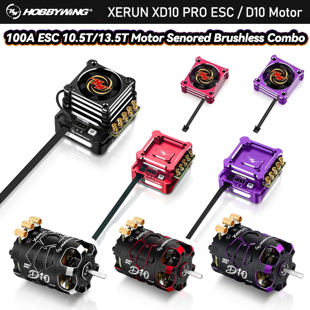 Hobbywing XERUN XD10 PRO 100A ESC D10 มอเตอร์เซนเซอร์ไร้แปรงถ่าน 10.5T 13.5T อุปกรณ์เสริม สําหรับโมเ