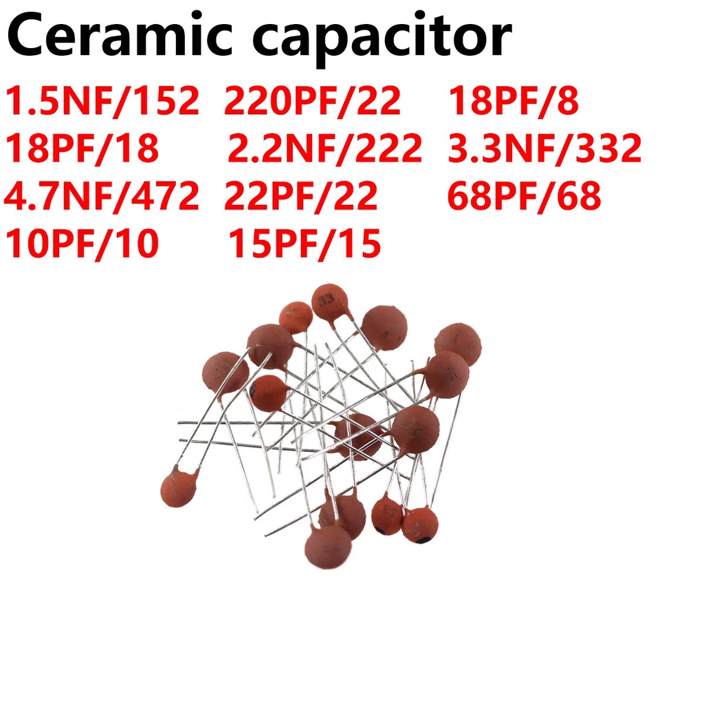 1000PCS 50V ตัวเก็บประจุเซรามิค 30pf 502 333 56pf 221 6863 18pf 104 101 682 20pf 33pf 47nf 56 103 20