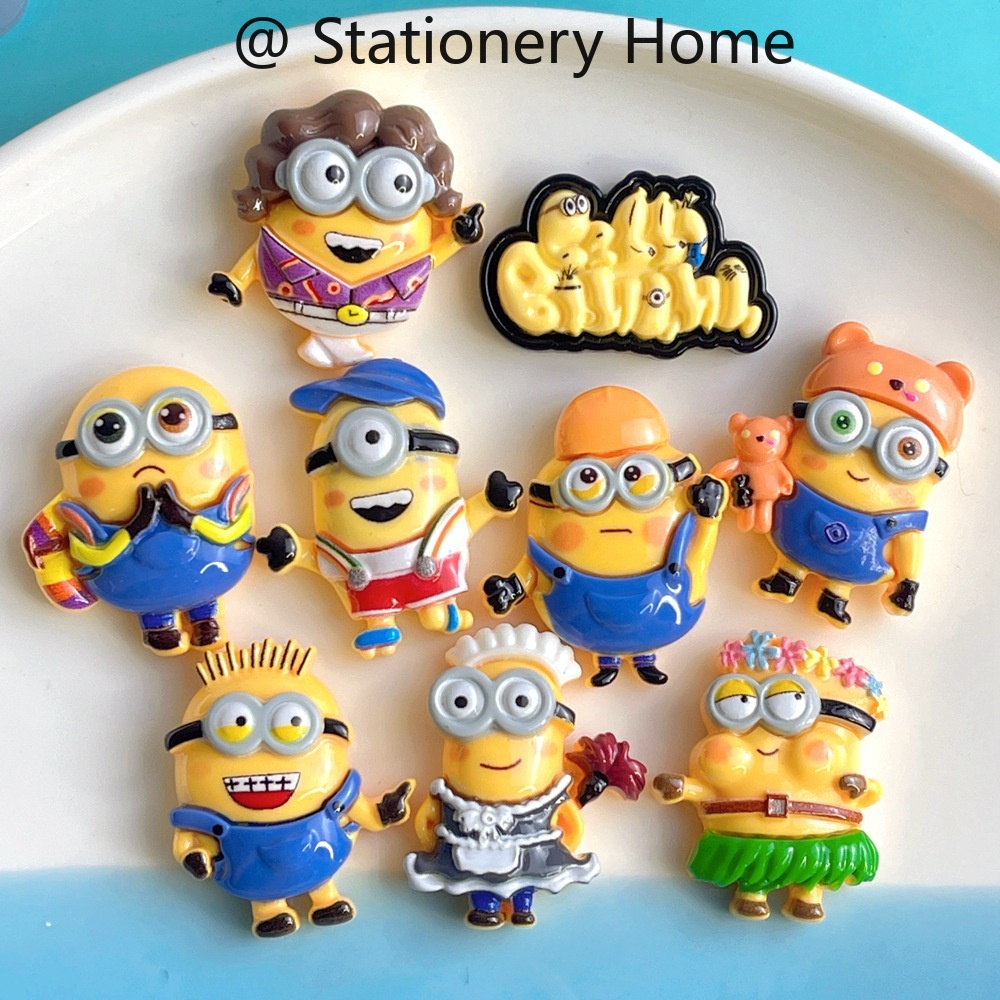 สติกเกอร์แม่เหล็กติดตู้เย็น ลายการ์ตูนมินเนี่ยนน่ารัก 3D แบบสร้างสรรค์