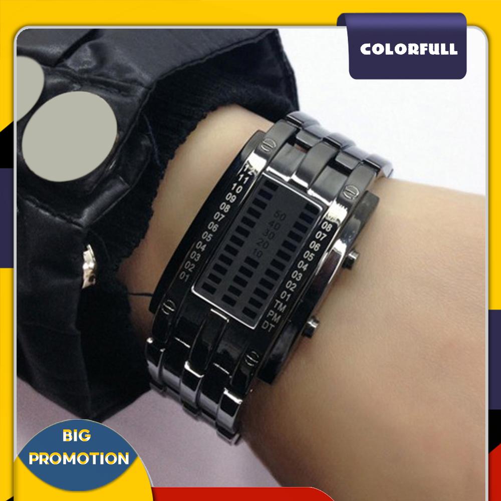 [Colorfull.th] นาฬิกาข้อมือสปอร์ตแฟชั่น หน้าจอ LED เรืองแสง สีฟ้า หรูหรา สําหรับคู่รัก