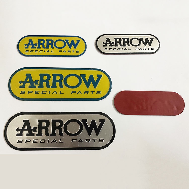 สติกเกอร์อลูมิเนียม รูปสัญลักษณ์ ARROW ทนความร้อน สําหรับตกแต่งท่อไอเสียรถจักรยานยนต์