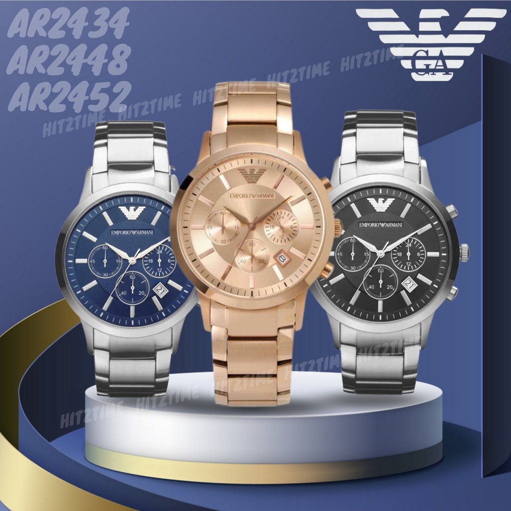Emporio Armani นาฬิกาข้อมือผู้ชาย รุ่น AR2452 AR2453 AR2454 นาฬิกาแบรนด์เนม อามานี่  brandname watch  OWA307