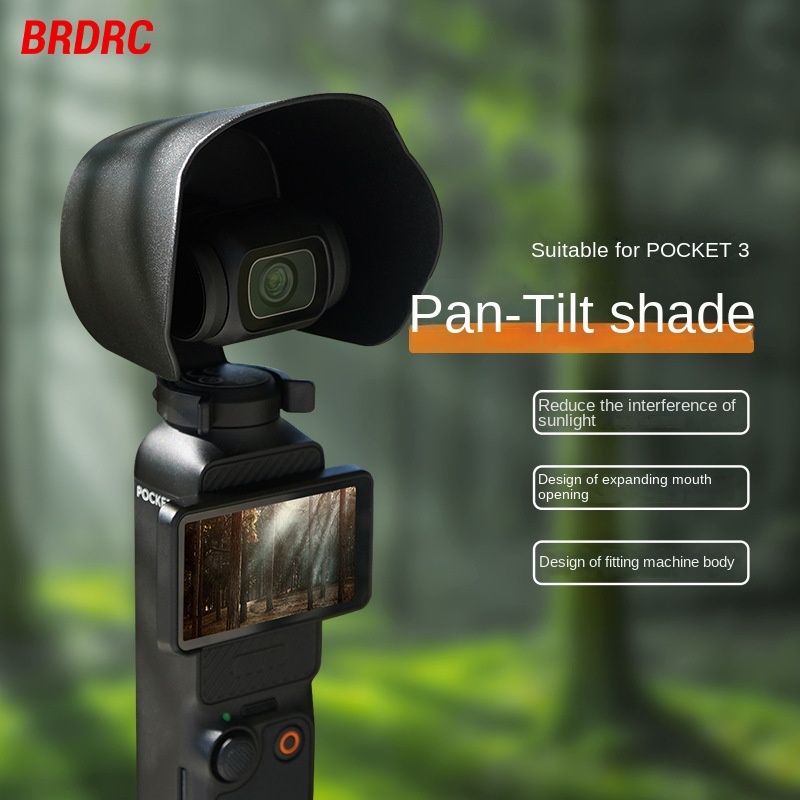 Brdrc ฝาครอบเลนส์ ป้องกันแสงแดด อุปกรณ์เสริม สําหรับ DJI OSMO POCKET 3