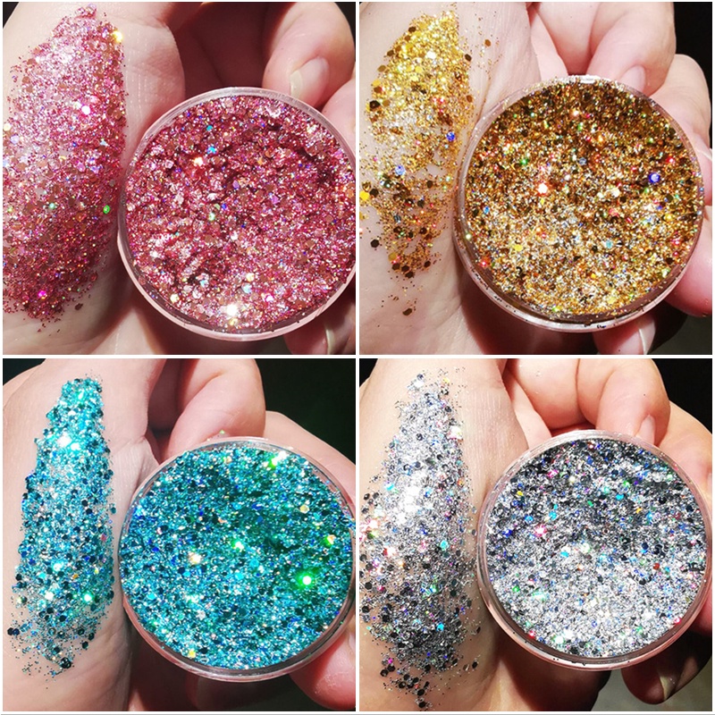 สีเลื่อมกลิตเตอร์เจลการแสดงบนเวทีแต่งหน้าใบหน้าเลื่อมแต่งหน้าอายแชโดว์เลื่อม