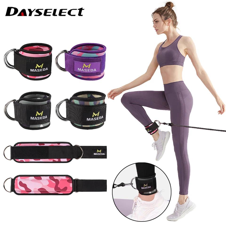 Dayselesct 1 ชิ้น สายรัดข้อเท้า ฟิตเนส ปรับได้ ห่วงตัว D รองรับข้อมือ ยิม ขา แข็งแรง รอกออกกําลังกาย พร้อมหัวเข็มขัด กีฬา ป้องกัน ตัวเหนี่ยวนําความปลอดภัย