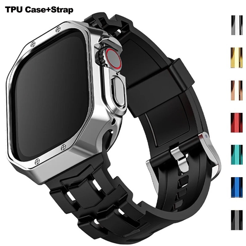 เคสซิลิโคน TPU แบบเปลี่ยน สําหรับ Apple Watch Ultra2 49 มม. 41 มม. 45 มม. iWatch Series 9 8 7 6 SE 5 4 3 42 44 มม. 38 มม. 40 มม.