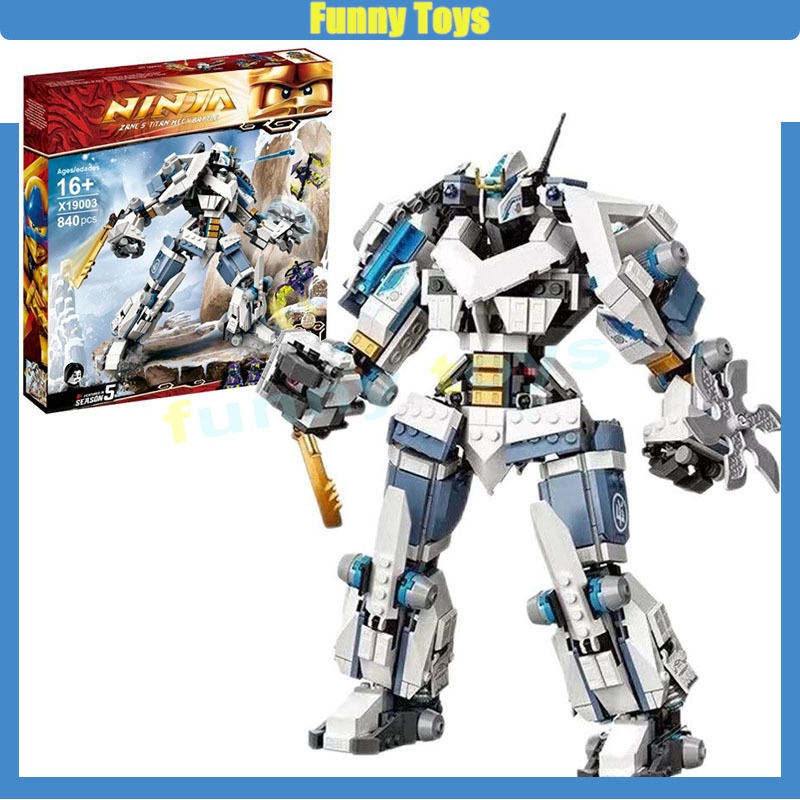 Ninjago Series 71738 Zane's Titan Mech Battle บล็อคตัวต่อ ของเล่นเสริมการเรียนรู้ สําหรับเด็ก และผู้